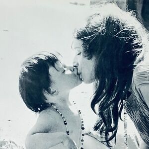 Cute Vintage 1967 Poster Of Mom Kissing Child Photograph By Ronald Fox